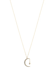Moon and Star Pendant Necklace