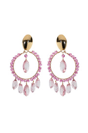 Pink Topaz Cara Earrings